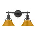 Golden - 3306-BA2 BLK-AY - Two Light Vanity - Orwell - Matte Black