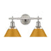 Golden - 3306-BA2 PW-AY - Two Light Vanity - Orwell - Pewter
