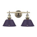 Golden - 3306-BA2 AB-EP - Two Light Vanity - Orwell - Aged Brass