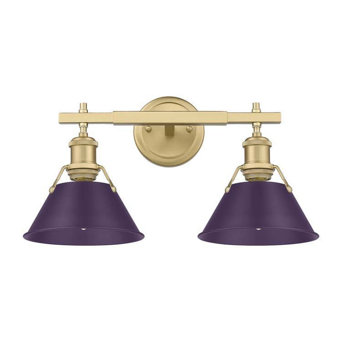 Golden - 3306-BA2 BCB-EP - Two Light Vanity - Orwell - Brushed Champagne Brass