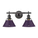 Golden - 3306-BA2 BLK-EP - Two Light Vanity - Orwell - Matte Black