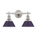 Golden - 3306-BA2 PW-EP - Two Light Vanity - Orwell - Pewter