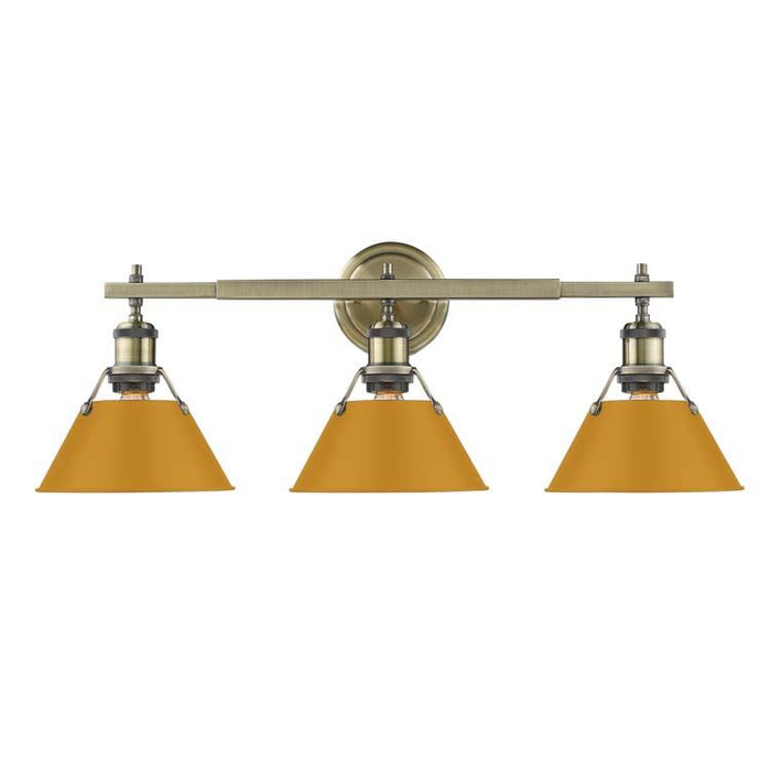 Golden - 3306-BA3 AB-AY - Three Light Vanity - Orwell - Aged Brass
