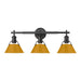 Golden - 3306-BA3 BLK-AY - Three Light Vanity - Orwell - Matte Black