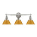 Golden - 3306-BA3 PW-AY - Three Light Vanity - Orwell - Pewter