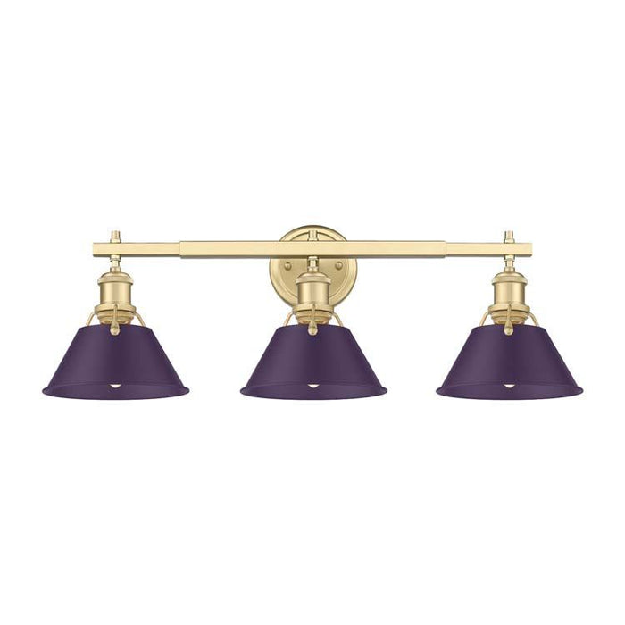 Golden - 3306-BA3 BCB-EP - Three Light Vanity - Orwell - Brushed Champagne Brass