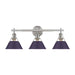 Golden - 3306-BA3 PW-EP - Three Light Vanity - Orwell - Pewter