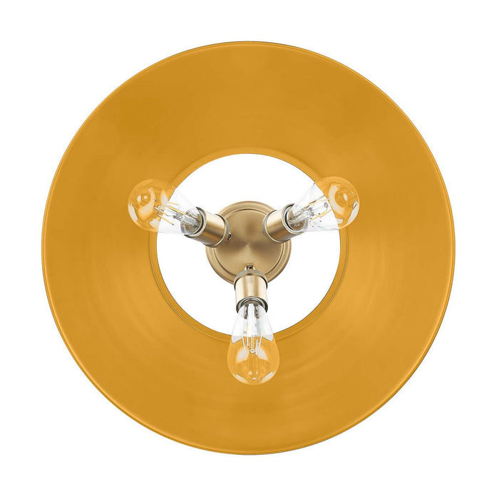 Golden - 3306-3FM BCB-AY - Three Light Flush Mount - Orwell - Brushed Champagne Brass