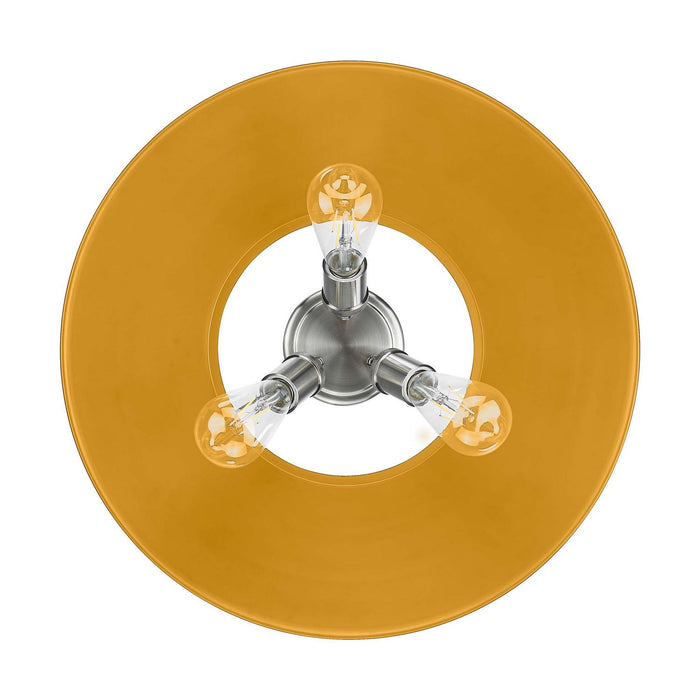 Golden - 3306-3FM PW-AY - Three Light Flush Mount - Orwell - Pewter