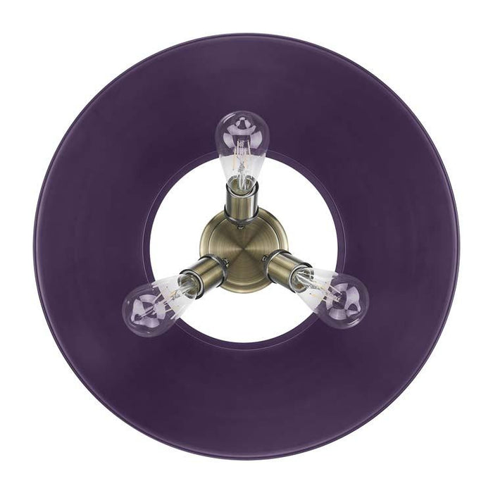 Golden - 3306-3FM AB-EP - Three Light Flush Mount - Orwell - Aged Brass