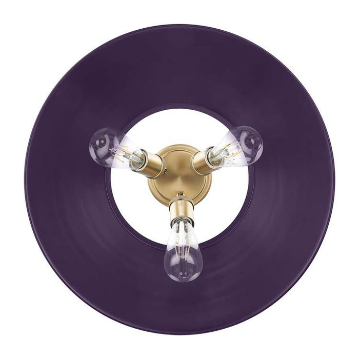 Golden - 3306-3FM BCB-EP - Three Light Flush Mount - Orwell - Brushed Champagne Brass