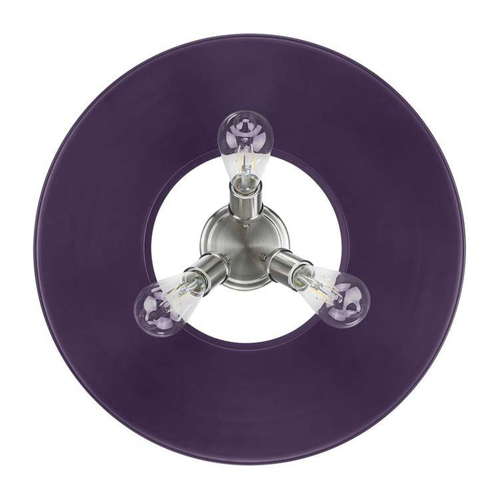 Golden - 3306-3FM PW-EP - Three Light Flush Mount - Orwell - Pewter