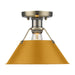 Golden - 3306-FM AB-AY - One Light Flush Mount - Orwell - Aged Brass