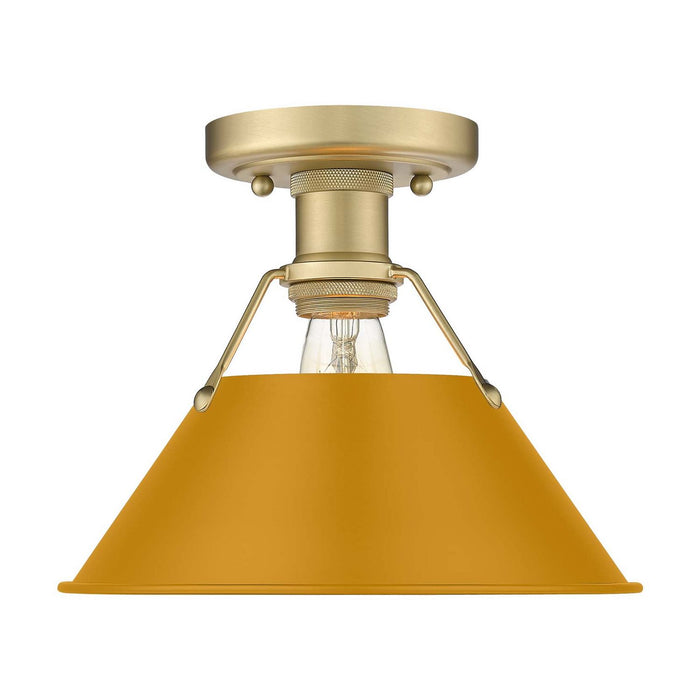 Golden - 3306-FM BCB-AY - One Light Flush Mount - Orwell - Brushed Champagne Brass