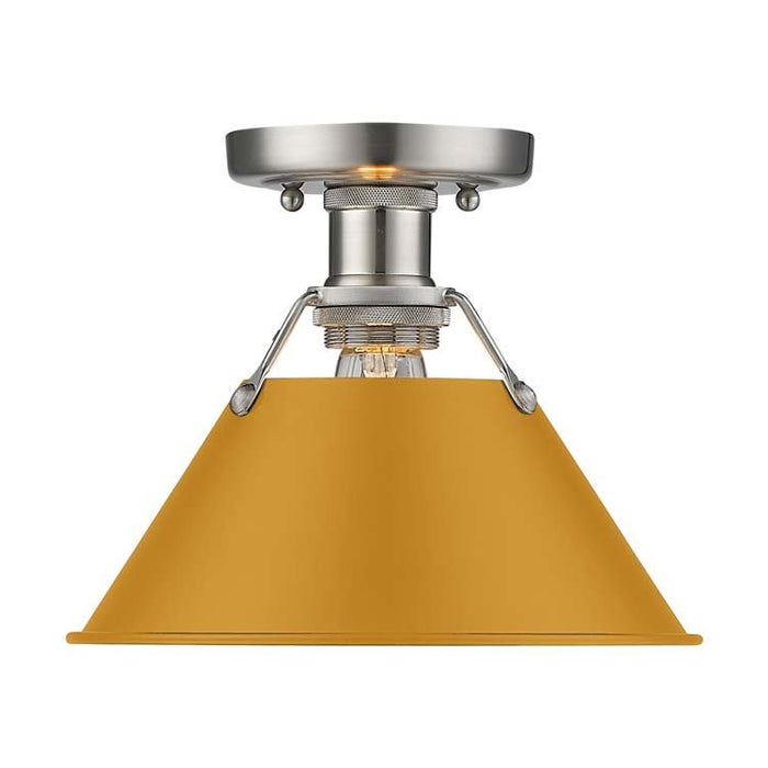 Golden - 3306-FM PW-AY - One Light Flush Mount - Orwell - Pewter