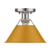 Golden - 3306-FM PW-AY - One Light Flush Mount - Orwell - Pewter