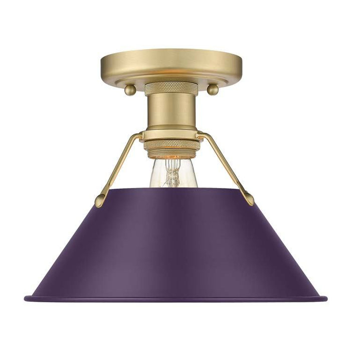 Golden - 3306-FM BCB-EP - One Light Flush Mount - Orwell - Brushed Champagne Brass