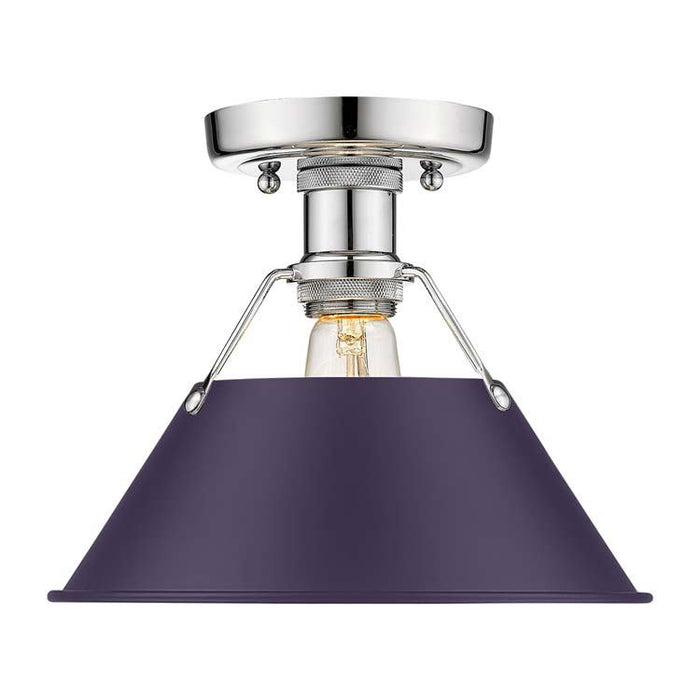 Golden - 3306-FM CH-EP - One Light Flush Mount - Orwell - Chrome