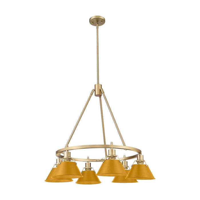 Golden - 3306-6 BCB-AY - Six Light Chandelier - Orwell - Brushed Champagne Brass