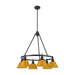 Golden - 3306-6 BLK-AY - Six Light Chandelier - Orwell - Matte Black