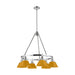 Golden - 3306-6 CH-AY - Six Light Chandelier - Orwell - Chrome