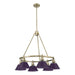 Golden - 3306-6 AB-EP - Six Light Chandelier - Orwell - Aged Brass
