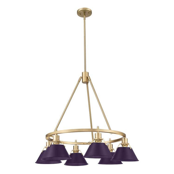 Golden - 3306-6 BCB-EP - Six Light Chandelier - Orwell - Brushed Champagne Brass