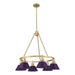 Golden - 3306-6 BCB-EP - Six Light Chandelier - Orwell - Brushed Champagne Brass
