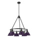 Golden - 3306-6 BLK-EP - Six Light Chandelier - Orwell - Matte Black