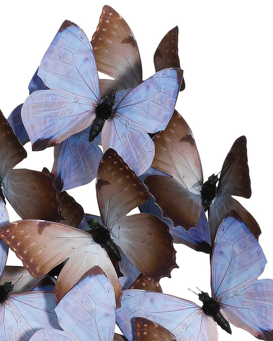 Currey and Company - 1200-0977 - Sculpture - Rue de Bac Butterflies - Lilac/Brown/Black/Clear