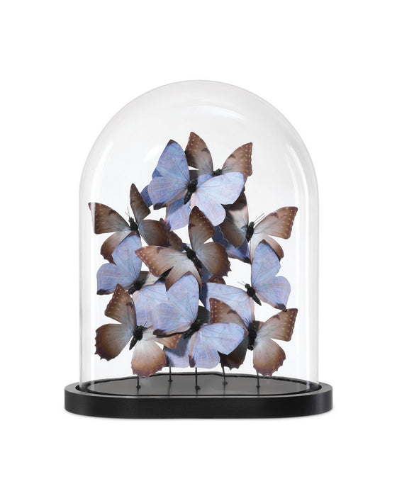 Currey and Company - 1200-0977 - Sculpture - Rue de Bac Butterflies - Lilac/Brown/Black/Clear