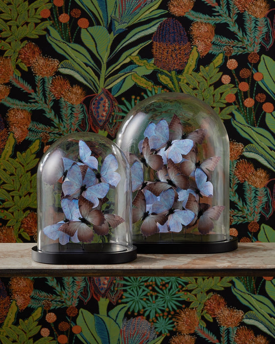 Currey and Company - 1200-0977 - Sculpture - Rue de Bac Butterflies - Lilac/Brown/Black/Clear