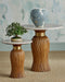 Currey and Company - 1200-0978 - Vase - Bloom - Textured Blue/Off-White/Gold
