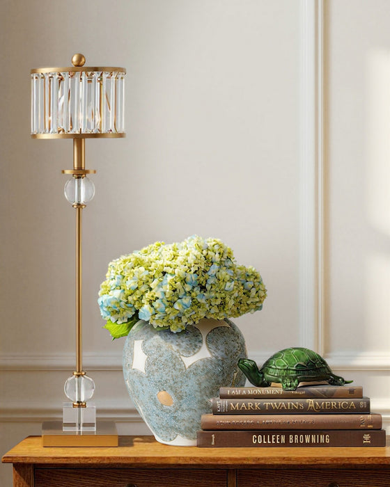 Currey and Company - 1200-0978 - Vase - Bloom - Textured Blue/Off-White/Gold
