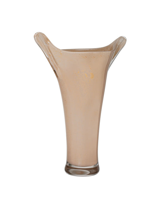 Currey and Company - 1200-0989 - Vase - Tamara - Soft Peach/Gold