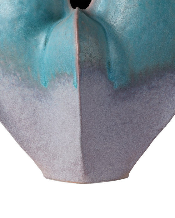 Currey and Company - 1200-0997 - Vase - Free-Form - Blue/Dark Gray