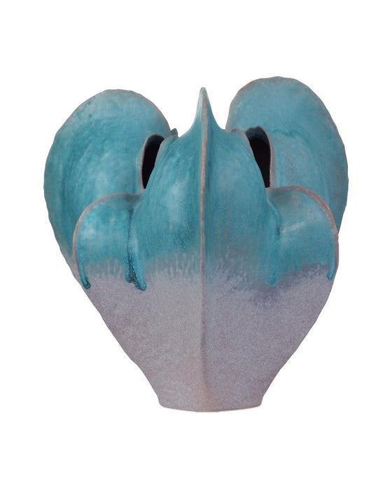 Currey and Company - 1200-0997 - Vase - Free-Form - Blue/Dark Gray
