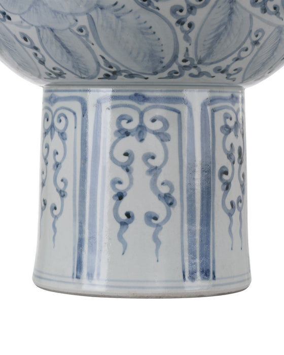 Currey and Company - 1200-1003 - Bowl - Ming Offering - Blue/Off-White