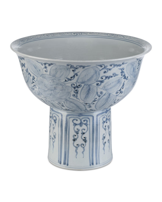 Currey and Company - 1200-1003 - Bowl - Ming Offering - Blue/Off-White