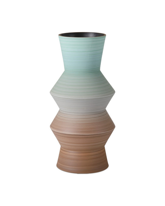 Currey and Company - 1200-1008 - Vase - Happy 80's - Brown/Light Blue