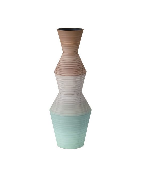 Currey and Company - 1200-1008 - Vase - Happy 80's - Brown/Light Blue