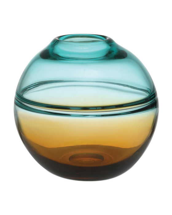 Currey and Company - 1200-1011 - Vase - Tapio - Aqua Blue/Amber/Green