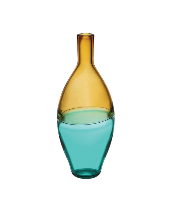 Currey and Company - 1200-1011 - Vase - Tapio - Aqua Blue/Amber/Green