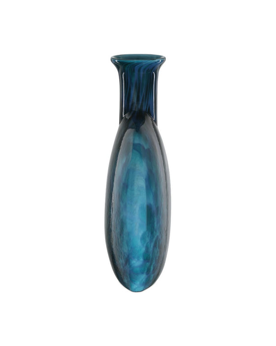 Currey and Company - 1200-1012 - Vase - Pavonini - Blue