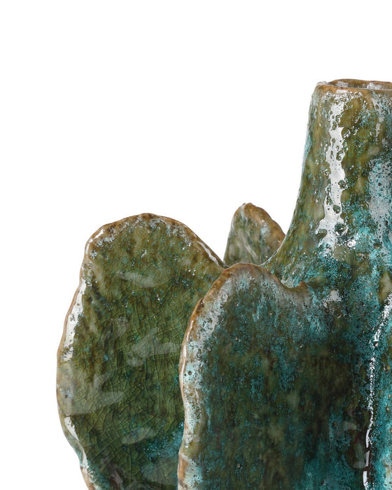 Currey and Company - 1200-1013 - Vase - Urbano - Turquoise/Brown