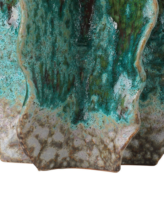 Currey and Company - 1200-1013 - Vase - Urbano - Turquoise/Brown