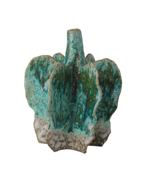 Currey and Company - 1200-1013 - Vase - Urbano - Turquoise/Brown