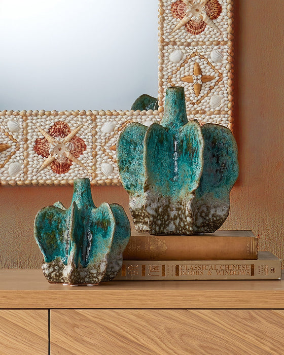 Currey and Company - 1200-1013 - Vase - Urbano - Turquoise/Brown
