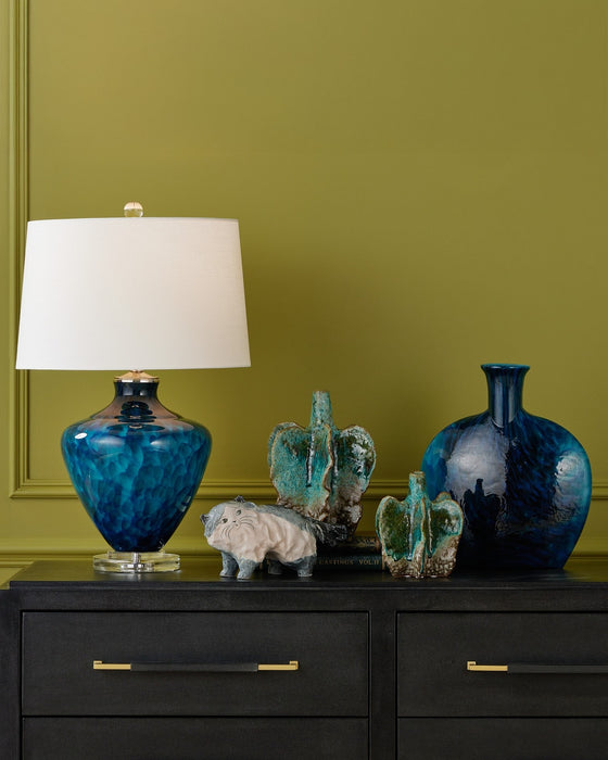 Currey and Company - 1200-1013 - Vase - Urbano - Turquoise/Brown
