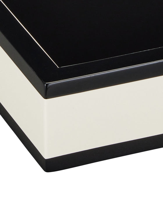 Currey and Company - 1200-1019 - Tray Set of 2 - Lacquer - Ivory/Black